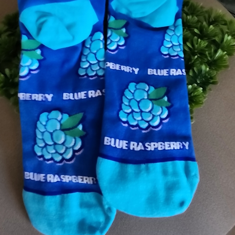 NWT Odd Sox Airheads Blue Rasberry Over the Calf Socks - Picture 4 of 4